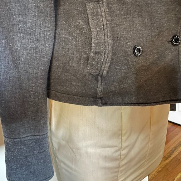 Vtg Hooded warm button gray coat jacket grey element - Picture 6 of 7